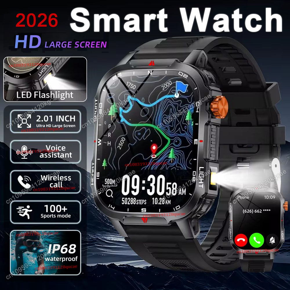 Smartwatch X12 - 2026 새로운 견고한 군용 GPS 스마트