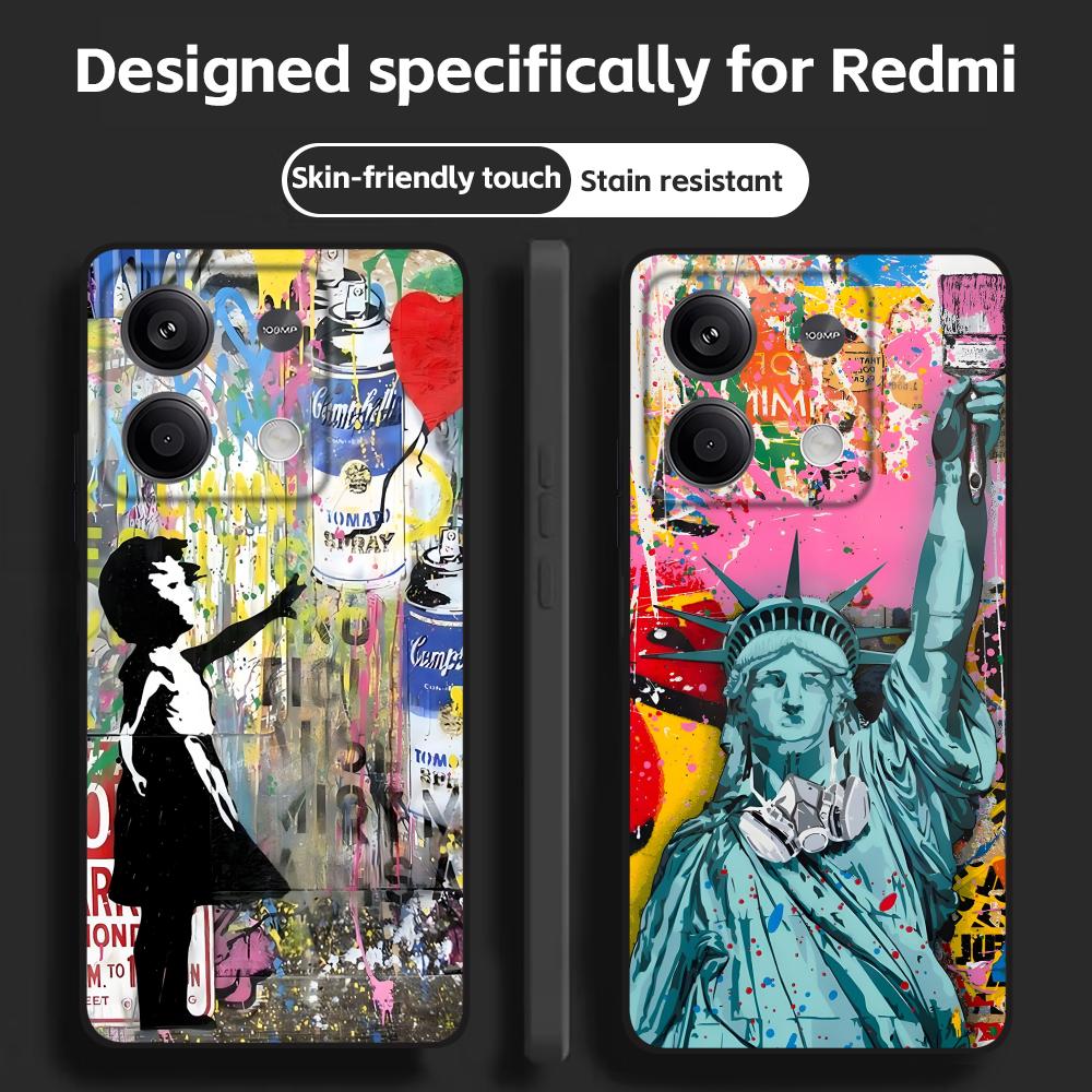 Xiaomi Redmi Note 14 - 뱅크시 그래피티 아트 레드미 노트 14