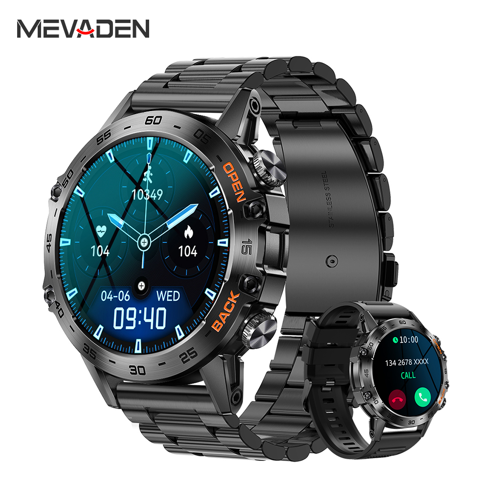 Smartwatch Store - MEVADEN 스틸 1.39인치 남성용 고급 스마트워치