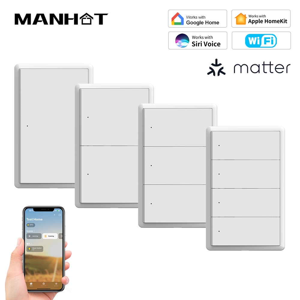 Smart Accessories - MANHOT 홈킷 WiFi 스마트 스위치 (중성선