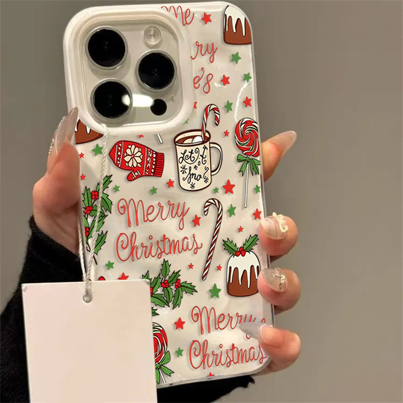 Apple Iphone 15 Pro Max - 귀여운 크리스마스 패턴의 아이폰 케이스 (아이폰