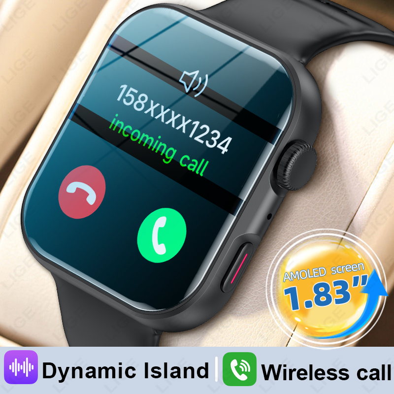 Smartwatch X12 - LIGE 1.83인치 HD 스크린 스마트워치 남녀공용
