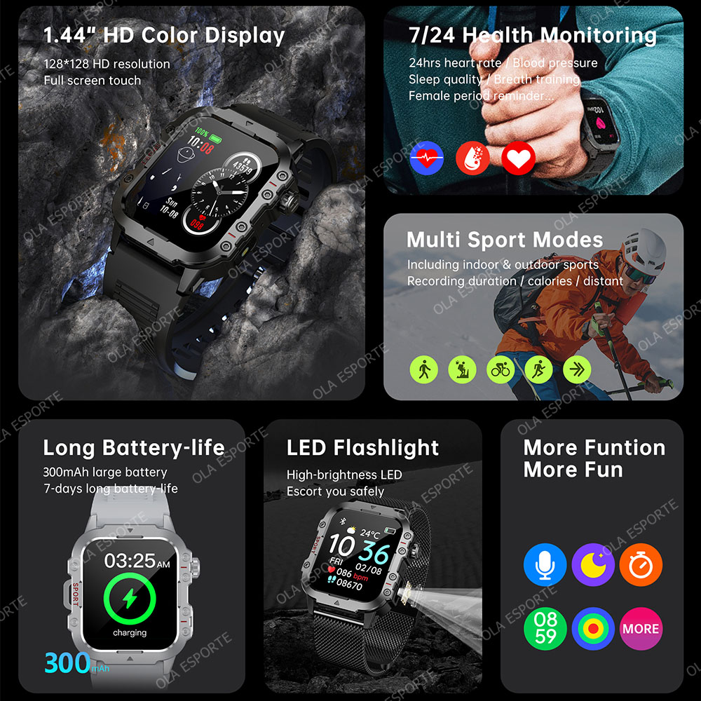 2026 새로운 견고한 군용 GPS 스마트 시계 남성  - Smartwatch X12 리뷰 및 가격