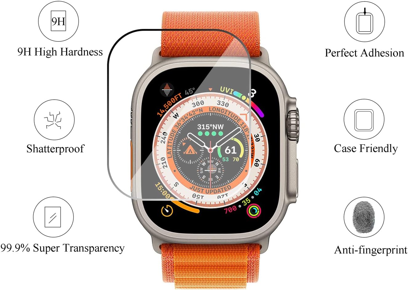 Apple Watch Ultra 2/Ultra 화면 보 - Watch Case Bumper 리뷰 및 가격