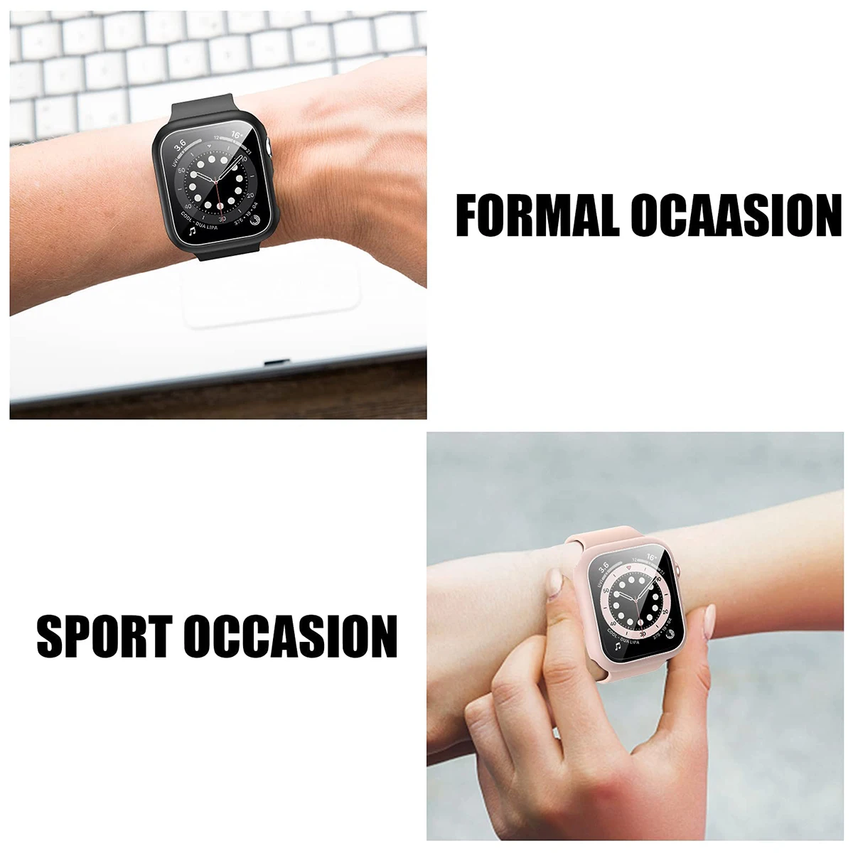 애플 워치 케이스용 강화 유리 및 커버, 화면 보호대, - Smartwatch Straps & Accessories 리뷰 및 가격
