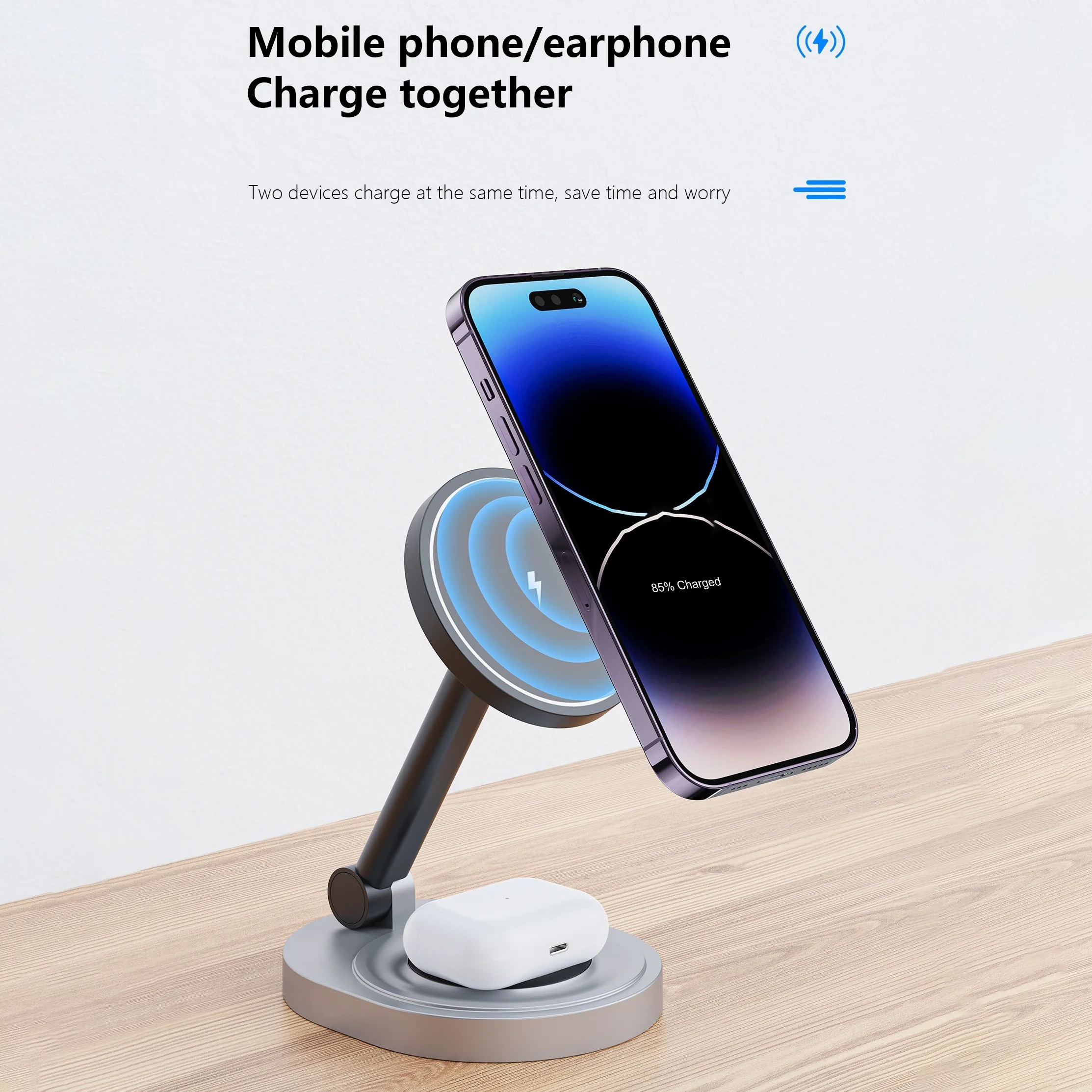 2 In 1 자기 무선 충전기 스탠드 패드 iPhone - Smartwatch X12 리뷰 및 가격