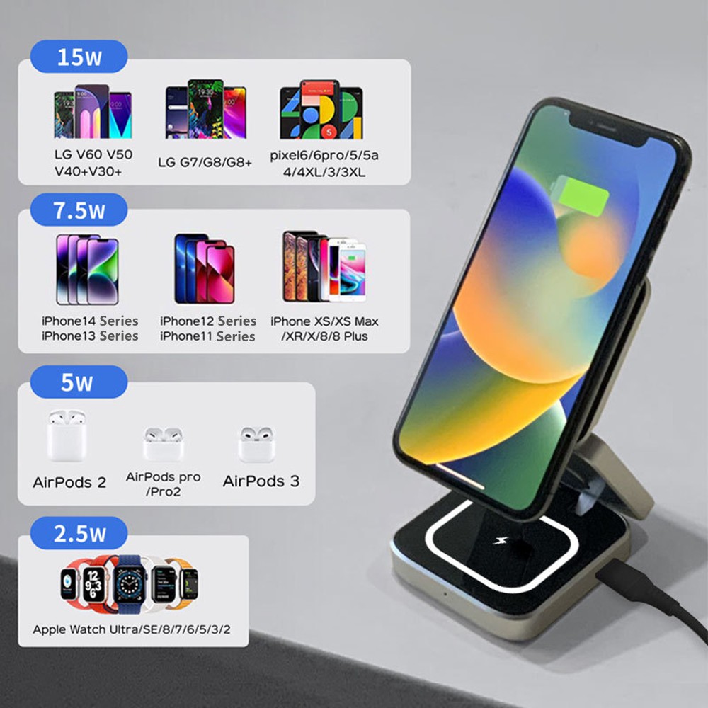 접이식 자기 무선 충전기 Samsung S25 S24  - Smartwatch Ac 리뷰 및 가격