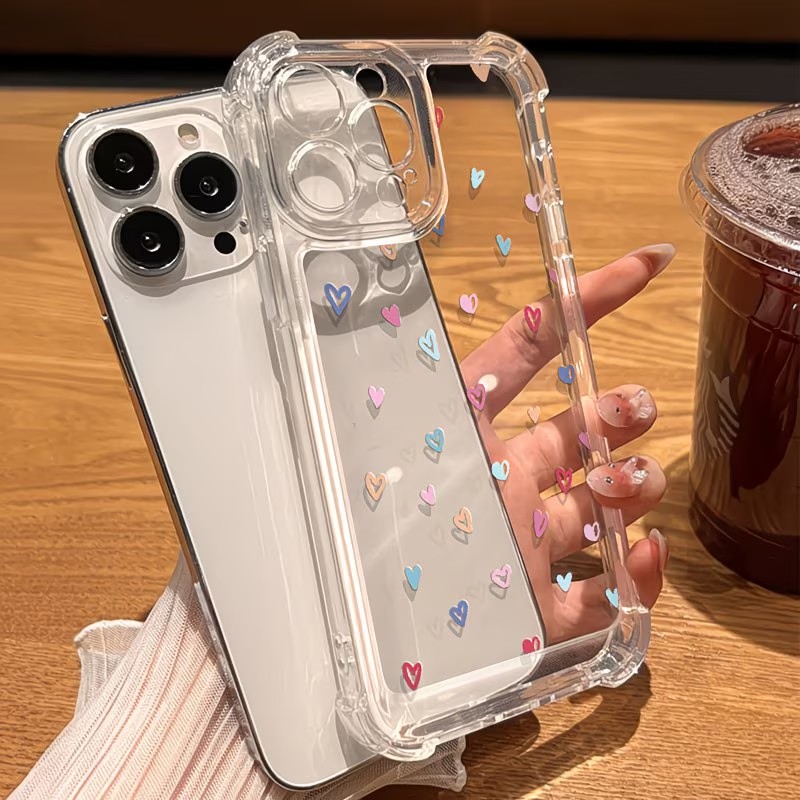 투명 코너 범퍼 컬러풀 하트 폰 케이스 (아이폰 17, - Apple Iphone 15 Pro Max 리뷰 및 가격