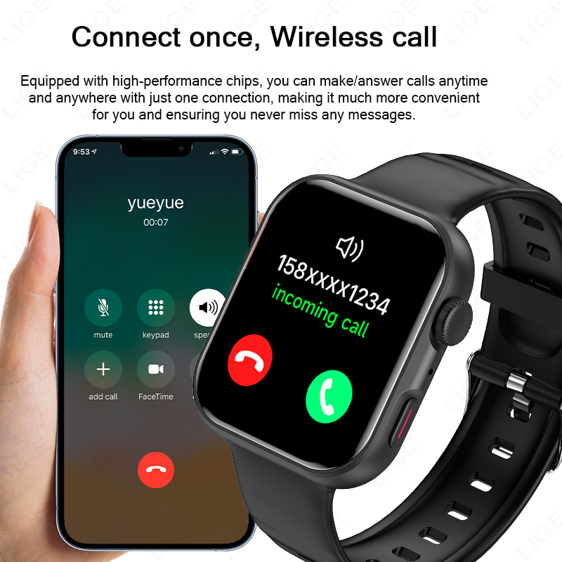 LIGE 1.83인치 HD 스크린 스마트워치 남녀공용  - Smartwatch X12 리뷰 및 가격